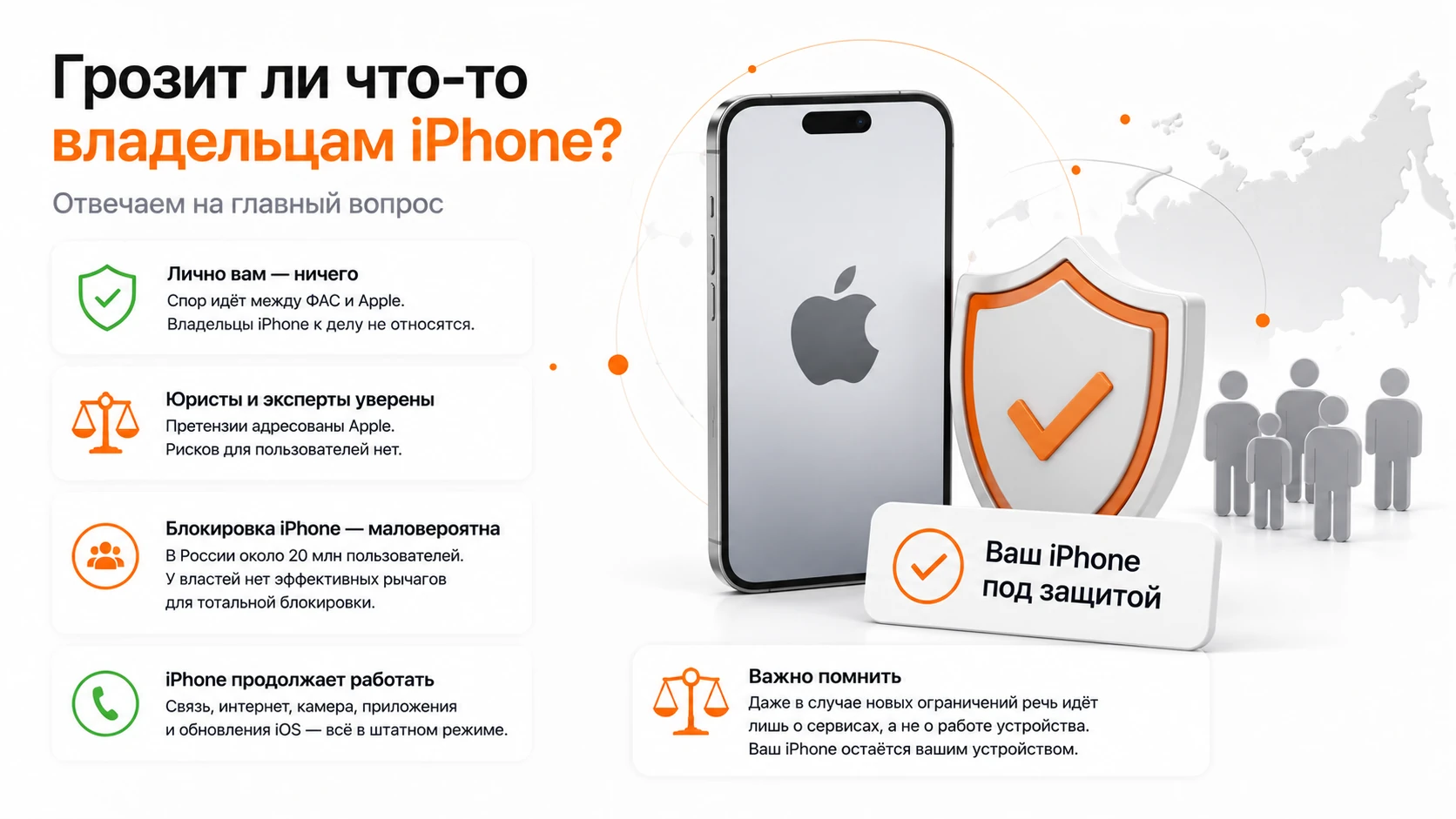 Инфографика: грозит ли что-то владельцам iPhone