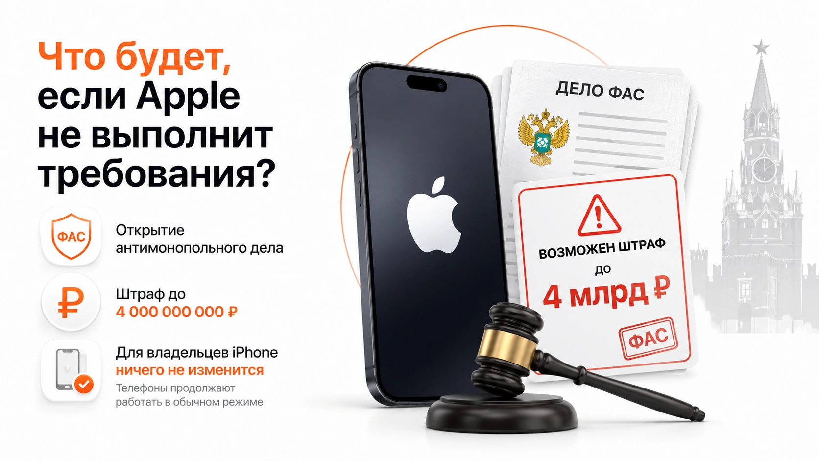 Инфографика: что будет, если Apple не выполнит требования