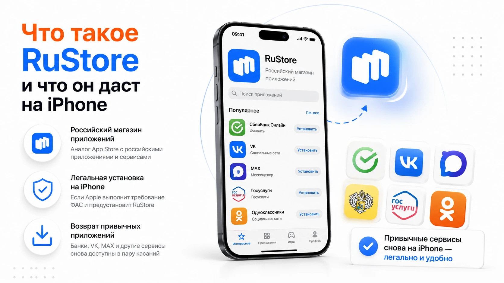 Инфографика: что такое RuStore и что он даст на iPhone