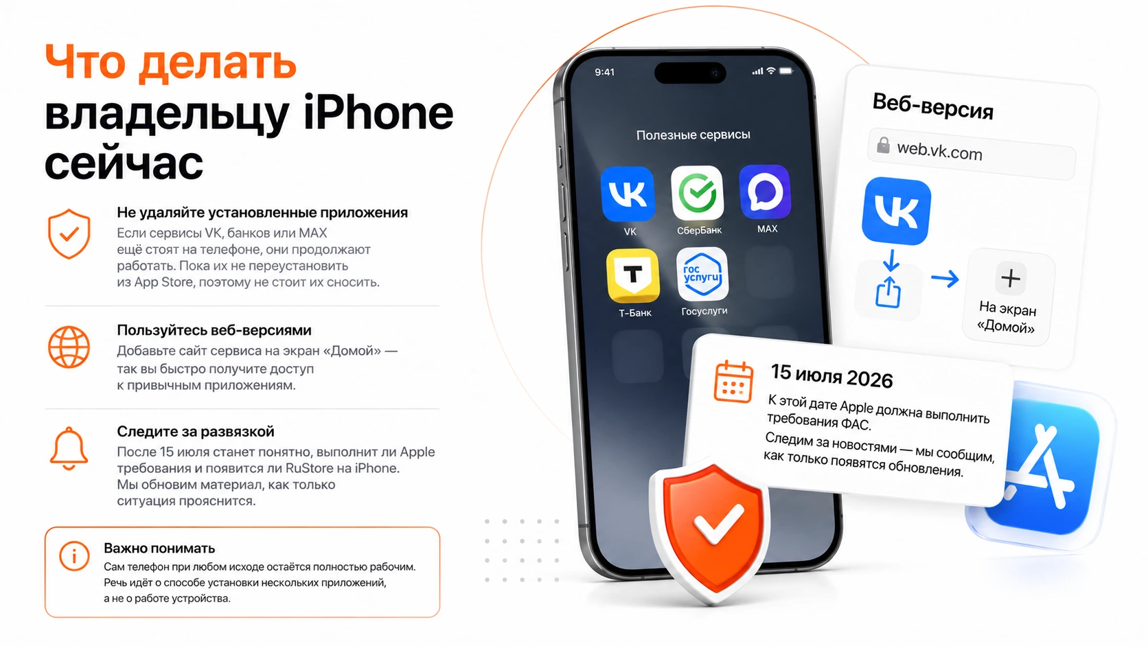 Инфографика: что делать владельцу iPhone сейчас