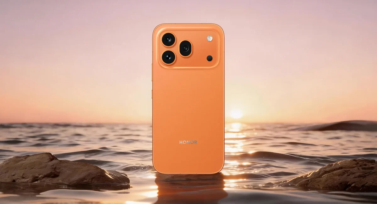 Смартфон Honor 600 Pro в цвете Orange &mdash; задняя панель с основной камерой