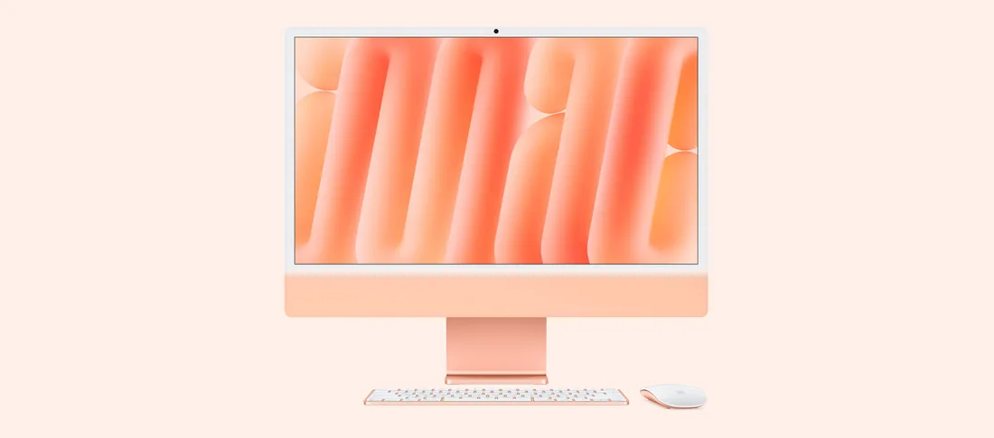 Apple iMac 24 M4 в цвете Orange