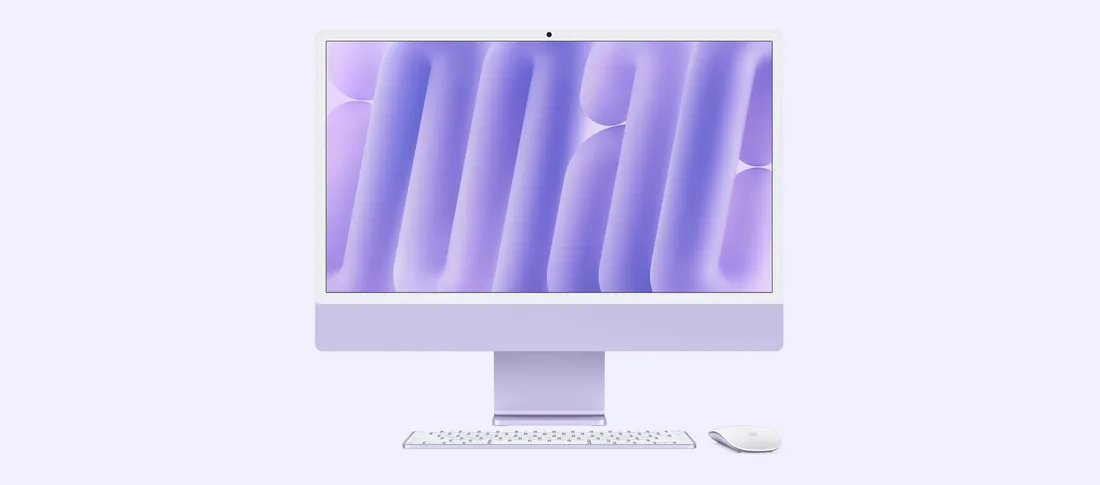 Apple iMac 24 M4 в цвете Purple