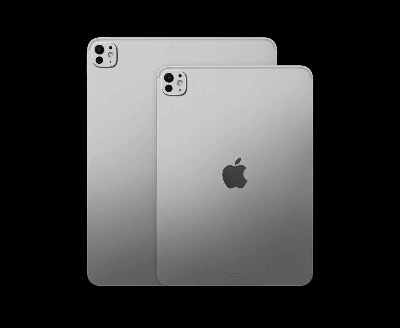 Apple iPad Pro 11 и 13 дюймов (2025) в цвете Silver — задняя панель с камерой и LiDAR