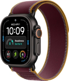 Apple Watch Ultra 4 Black Titanium Burgundy Trail Loop