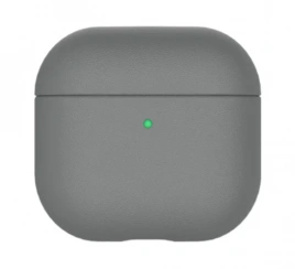 Чехол KZDOO для Apple AirPods 4 кожа, серый