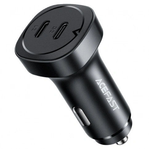 Автозарядка Fast Charge B12 60W (1xUSB-C+1xUSB-C) фото 1