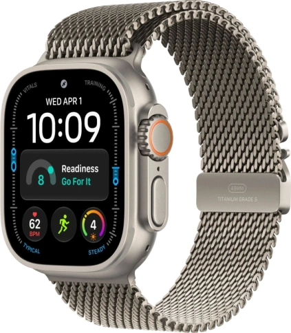 Apple Watch Ultra 4 Natural Titanium Milanese Loop фото 1