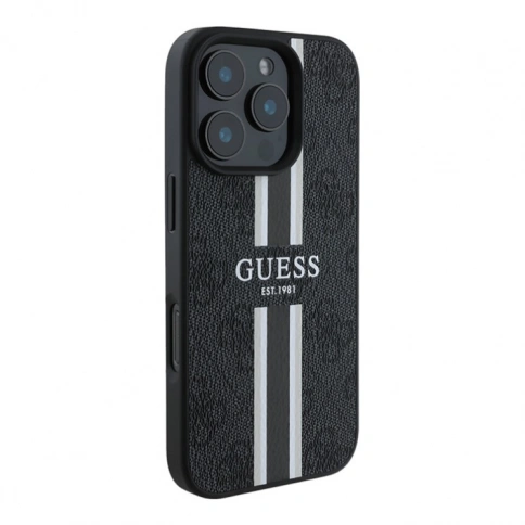 Чехол Guess iPhone 16 ProMax Stripes Black фото 2
