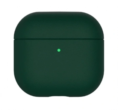 Чехол KZDOO для Apple AirPods 4 кожа, зелёный фото 1