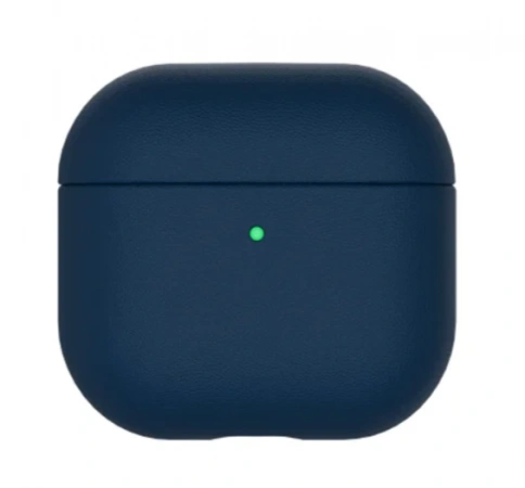 Чехол KZDOO для Apple AirPods 4 кожа, синий фото 1