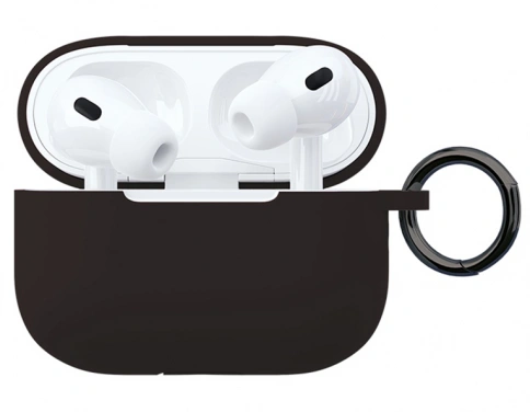 Чехол силиконовый VLP Soft Touch для AirPods Pro 2, черный фото 1