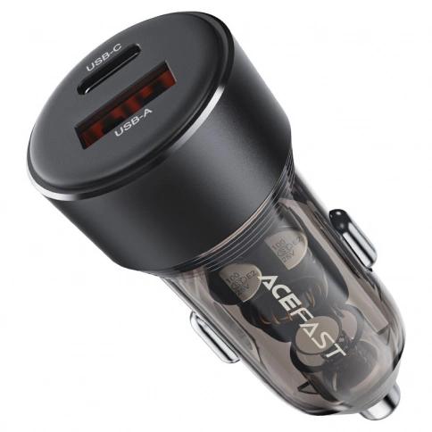 Автозарядка Fast Charge B12 60W (1xUSB-C+1xUSB-A) фото 1