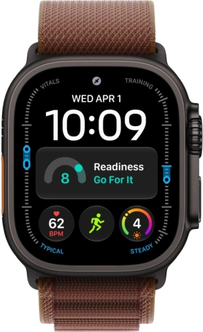 Apple Watch Ultra 4 Black Titanium Burgundy Alpine Loop фото 2