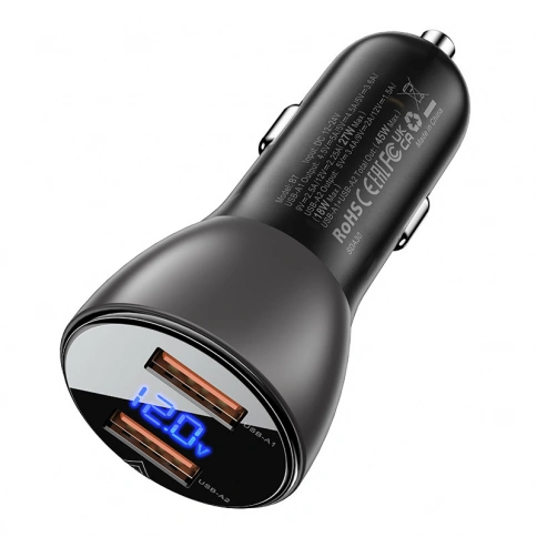 Автомобильное зарядное устройство Fast Charge B7 45W (2xUSB-A) фото 2