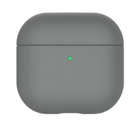 Чехол KZDOO для Apple AirPods 4 кожа, серый фото 1