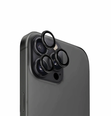 Стекло на камеру iPhone 15 Pro/Pro Max Black фото 1
