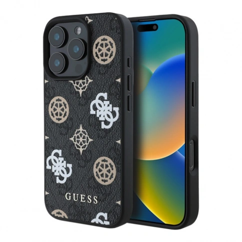 Чехол Guess iPhone 16 ProMax Colored Peony Black фото 1