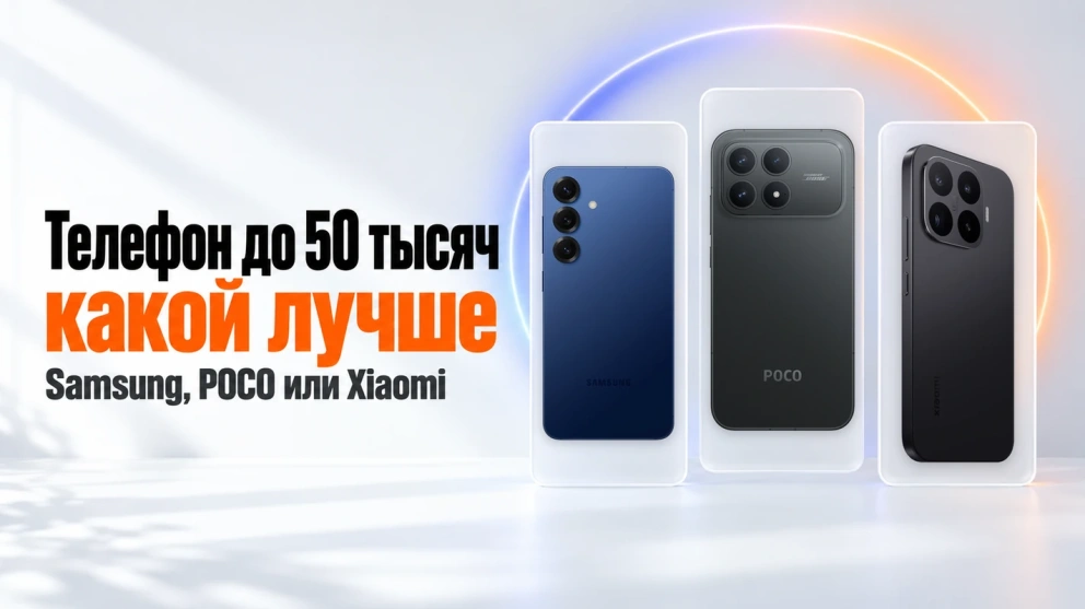 Какой телефон до 50000 лучше в 2026: Samsung, POCO или Xiaomi